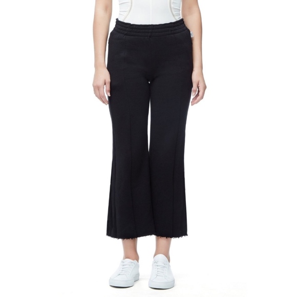 Good American Pants - Good American Black High Waist Flared Sweatpants